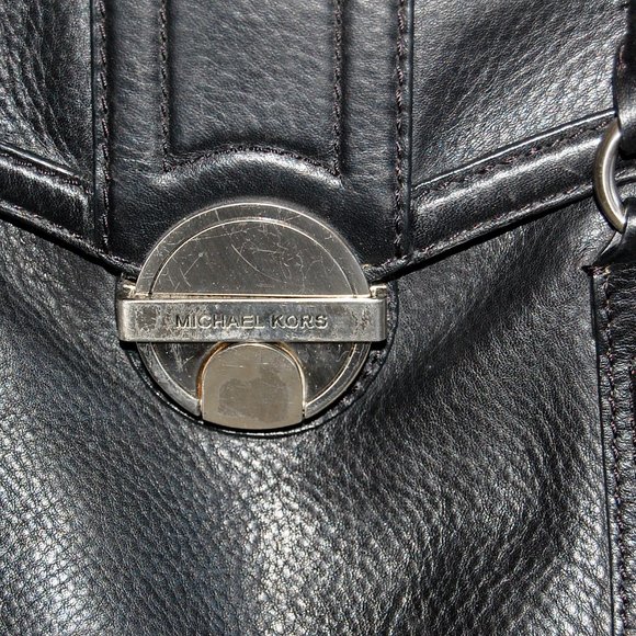 MICAHEL KORS Black Leather Satchel SHOULDER BAG - Picture 5 of 6